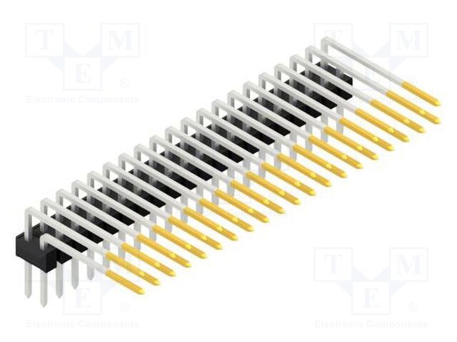 Connector: pin strips; pin header; male; PIN: 40; 2.54mm; THT; 2x20