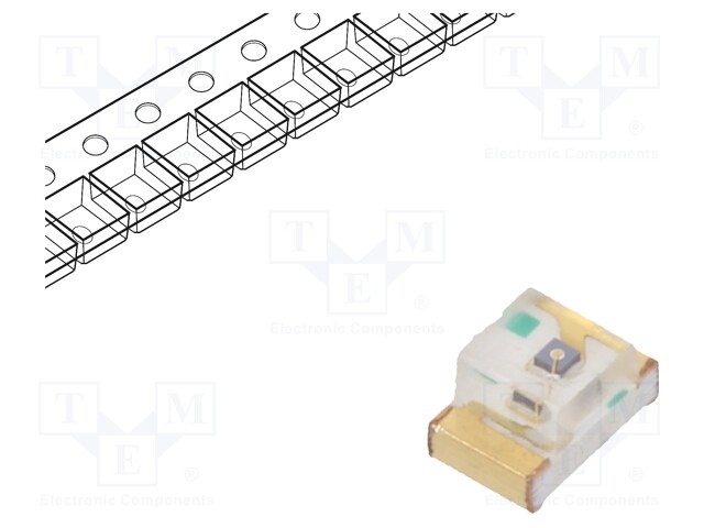 IR transmitter; 880nm; transparent; 0.8÷1.5mW; 120°; SMD; 20mA