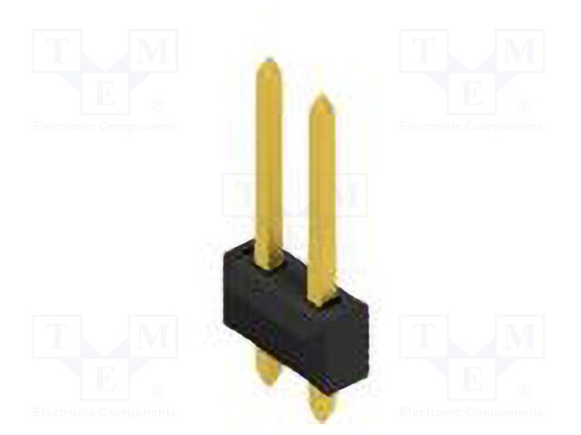 Connector: pin strips; pin header; male; PIN: 2; 2.54mm; THT; 2x1