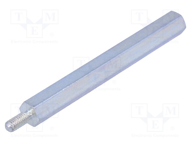 Screwed spacer sleeve; Int.thread: M2,5; 45mm; Ext.thread: M2,5