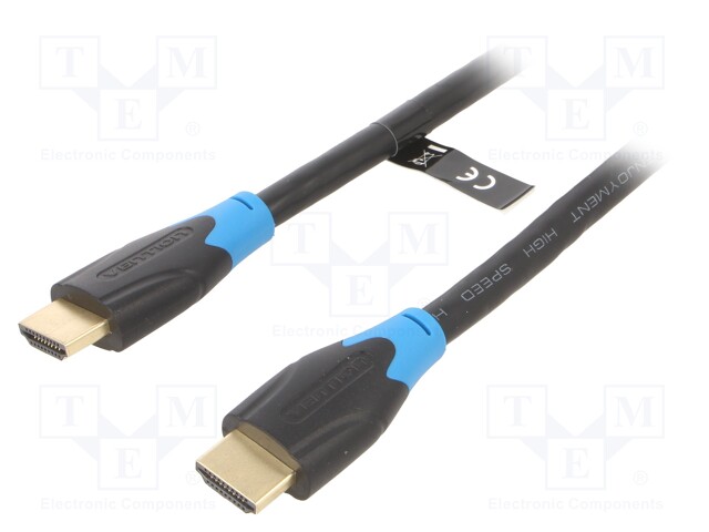 Cable; HDMI 2.0; HDMI plug,both sides; 8m; black; 28AWG,30AWG