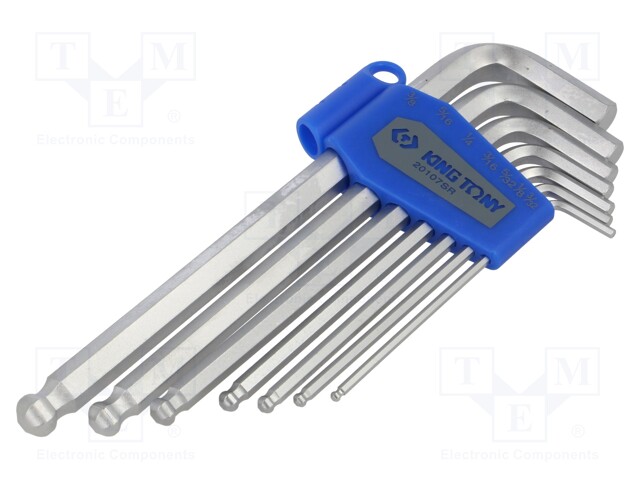 "INCH HEX SET 7 pcs. 1130S - BALL HEX LONG 3/32 - 3/8"""