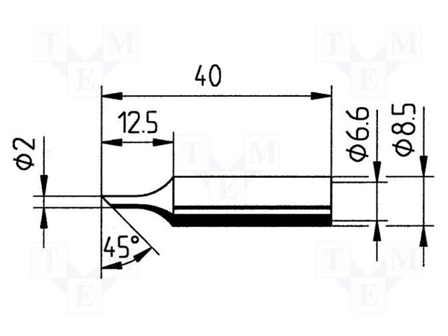 Tip; hoof; 2mm