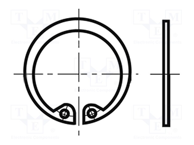 Protective ring; spring steel; BN: 822; Plating: black finish