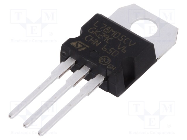 IC: voltage regulator; linear,fixed; 5V; 0.5A; TO220AB; THT; ±4%