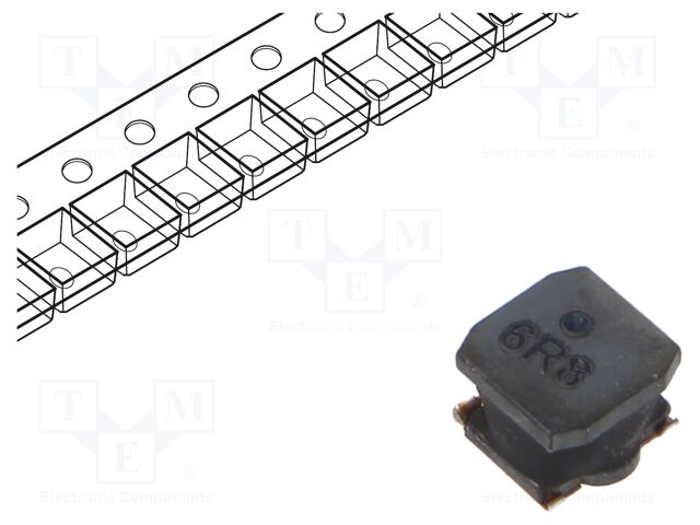 Inductor: wire; SMD; 6.8uH; 4.7A; 47mΩ; ±20%; 6x6x4.5mm; -40÷105°C