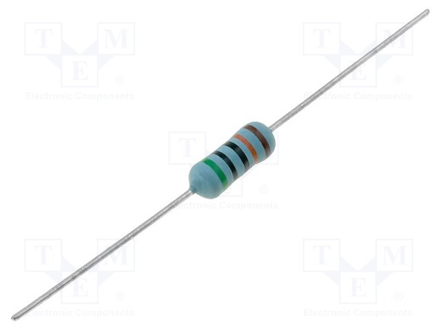 Resistor: metal glaze; THT; 500kΩ; 1W; ±1%; axial
