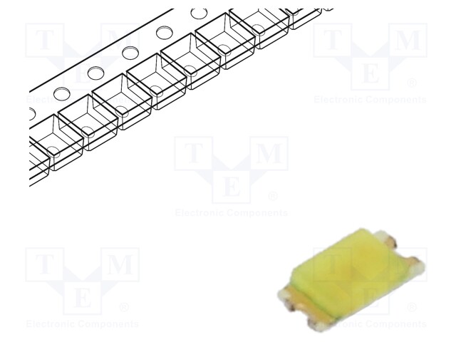 LED; SMD; 0603; white cold; 56÷120mcd; 5mA; 2.9V; Front: flat; 33mW