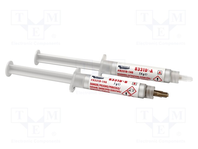 Conductive adhesive; silver; syringe with A and B components