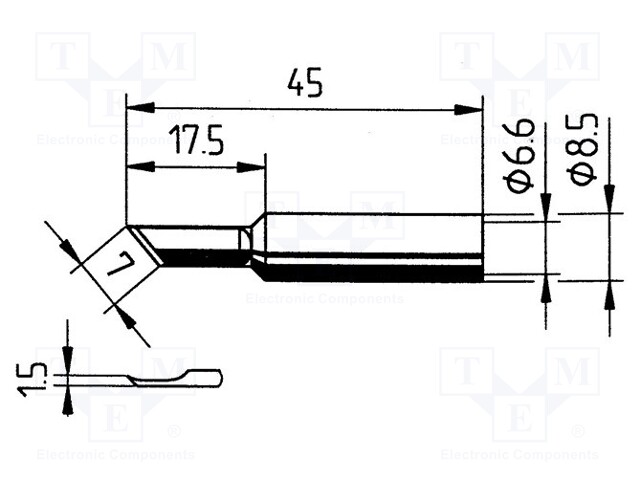 Tip; knife; 1.5mm; for  soldering iron,for soldering station