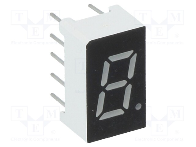 Display: LED; 7-segment; 7.62mm; 0.3"; No.char: 1; red; 33mcd; anode