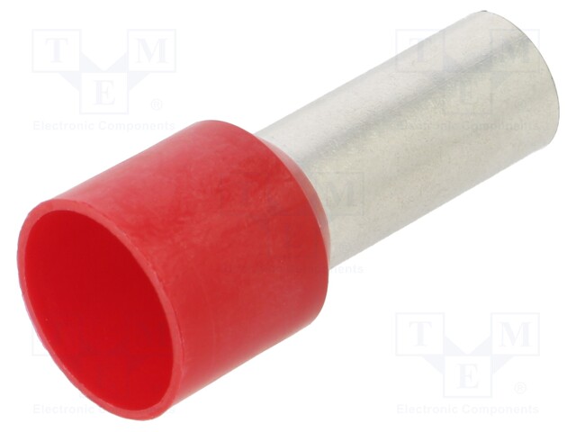 Tip: bootlace ferrule; insulated; copper; 35mm2; 18mm; tinned; red