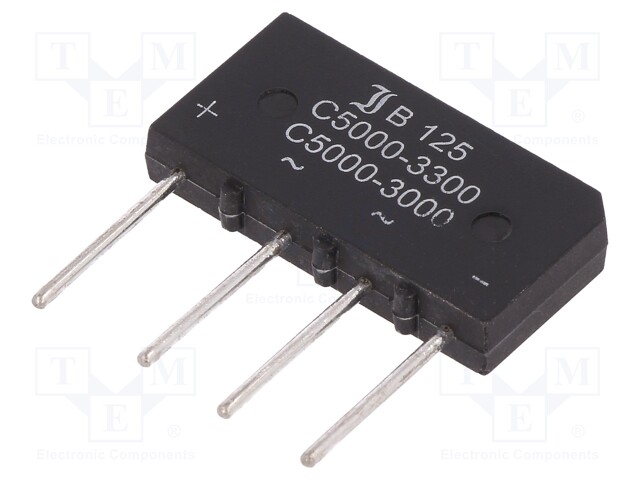 Bridge rectifier: single-phase; Urmax: 250V; If: 5A; Ifsm: 150A