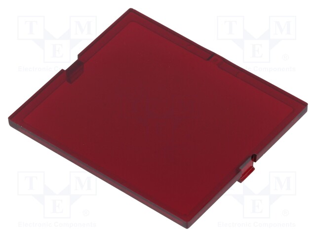Front panel; without frame,with holder; semi-transparent red