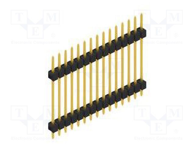 Connector: pin strips; pin header; male; PIN: 15; 2.54mm; THT; 1x15