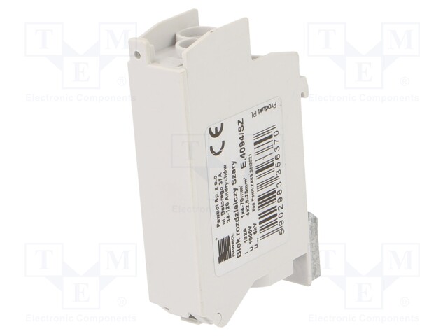 Splice terminal: distribution block; ways: 1; terminals: 5; grey