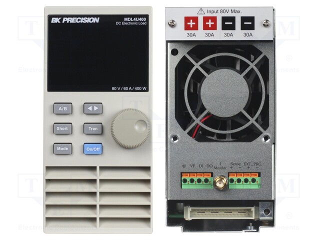 Electronic load; 0÷80V; 0÷60A; 400W; Series: MDL4U; 82x170.5x573mm