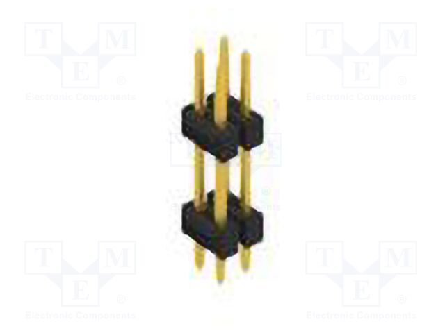 Connector: pin strips; pin header; male; PIN: 4; 2.54mm; THT; 2x2
