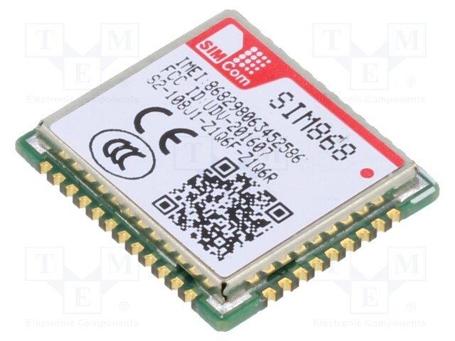 Module: GPRS/GNSS; 9600bps; 2G; 77pad SMT; SMD; GNSS