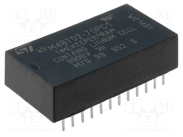 RTC circuit; parallel; NV SRAM; PCDIP24; 4.75÷5.5V; 16kbit; 70ns