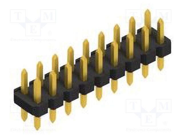 Connector: pin strips; pin header; male; PIN: 18; 2.54mm; THT; 2x9
