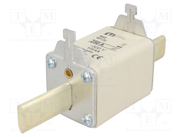 Fuse: fuse; gG; 250A; 500VAC; ceramic,industrial; NH2C; WT-NH