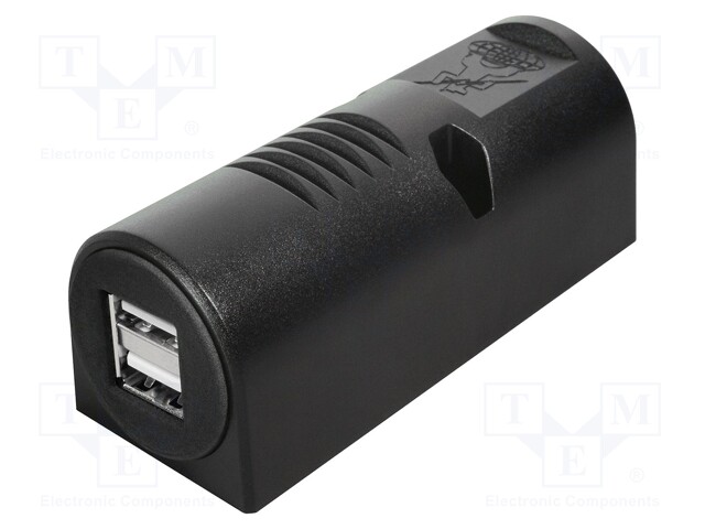 Automotive power supply; USB A socket x2; 5A; Sup.volt: 12÷24VDC