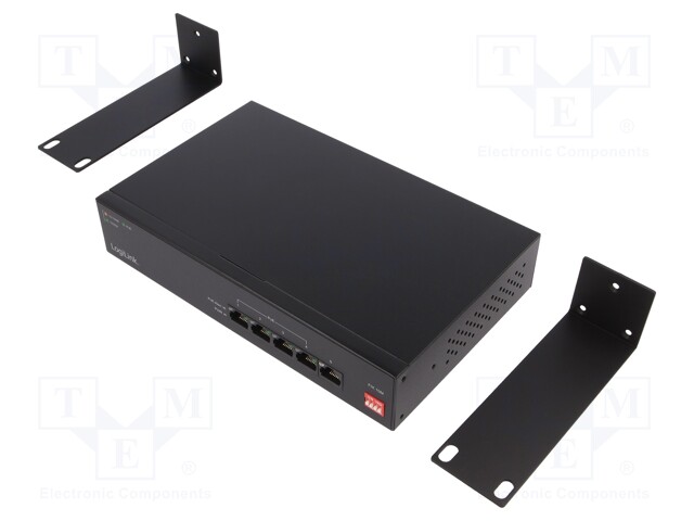 Switch Gigabit Ethernet; black; WAN:  RJ45; Number of ports: 5