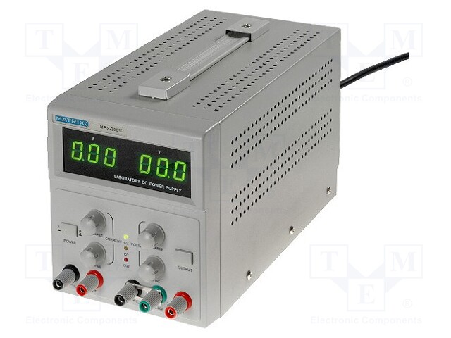 Power supply: laboratory; Channels: 2; 0÷30VDC; 0÷5A; 5VDC; 1A