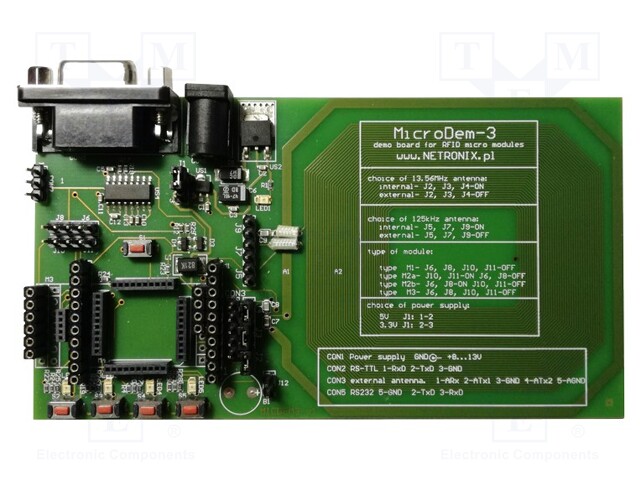 Expansion board; RS232; 128x70mm; 8÷13VDC; DC,RS232