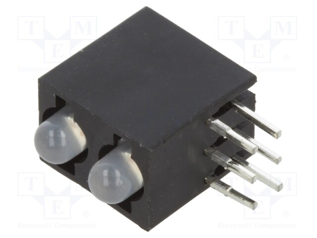 LED; red,green; 3mm; No.of diodes: 2; 20mA; Lens: white,diffused