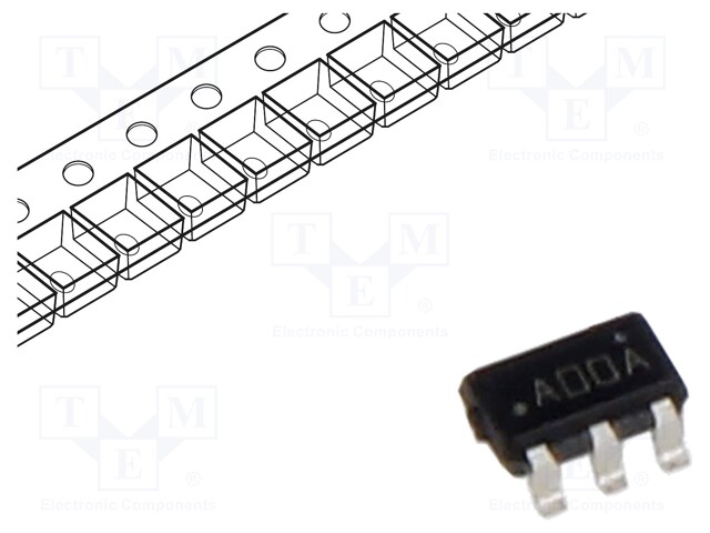 OP AMP, 1MHZ, 1.1V/US, SOT-23-5