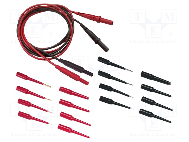 Test acces: kit; black,red