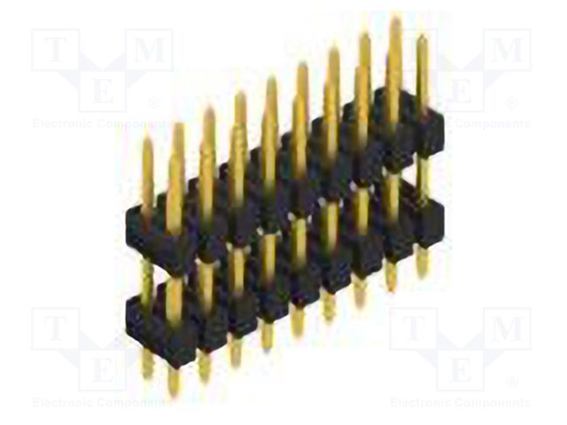 Connector: pin strips; pin header; male; PIN: 18; 2.54mm; THT; 2x9