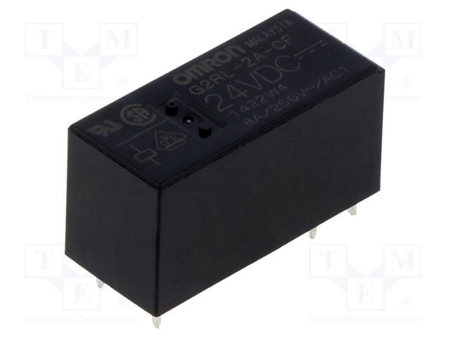 Relay: electromagnetic; DPST-NO; Ucoil: 24VDC; Icontacts max: 8A