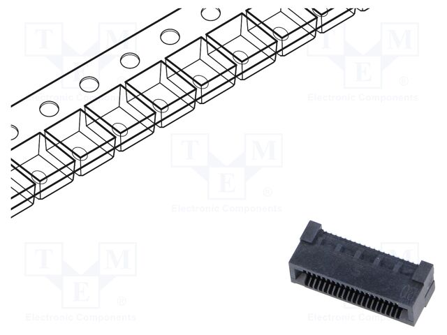 Connector: PCB to PCB; female; PIN: 40; 0.8mm; HSEC8; gold-plated