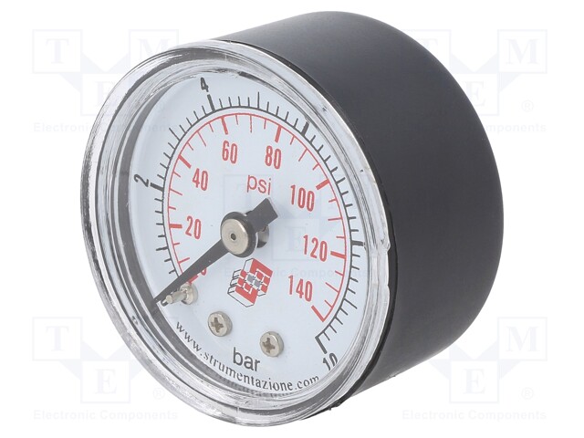 Manometer; 0÷10bar; non-aggressive liquids,inert gases; 40mm