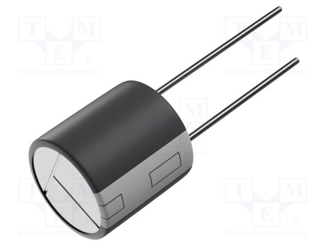 Capacitor: electrolytic; low ESR; THT; 100uF; 25VDC; Ø6.3x11.2mm