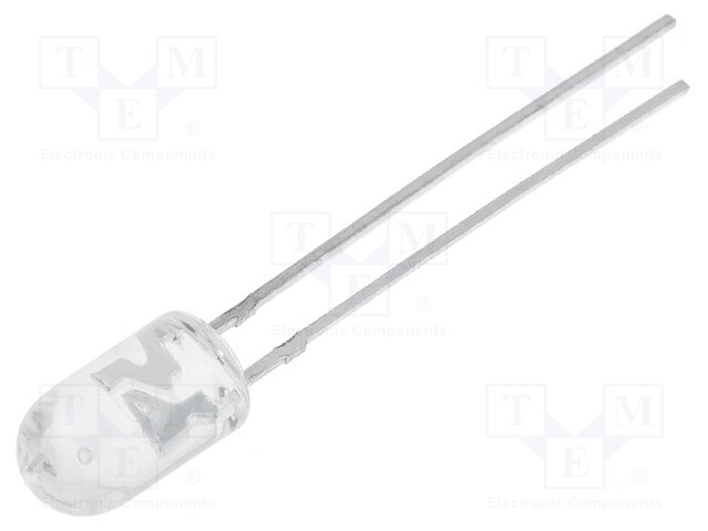 LED; 5mm; white cold; 5800mcd; 30°; Front: convex; without flange