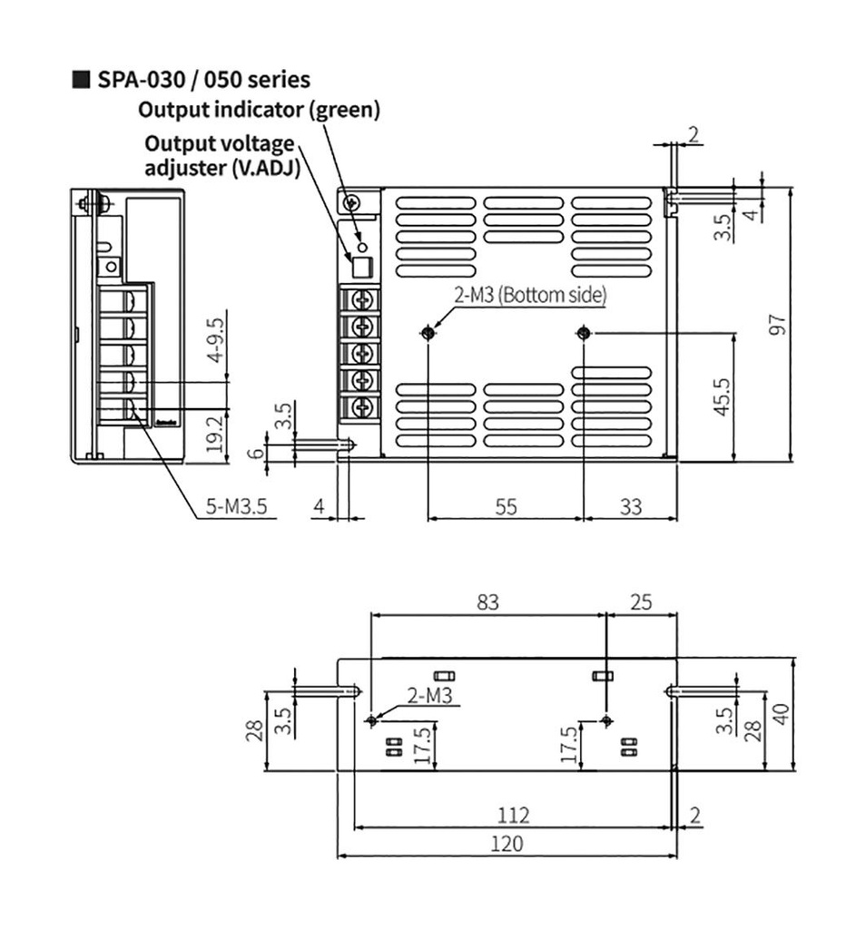 Power supply: switched-mode; for building in; 30W; 5VDC; 6A; OUT: 1