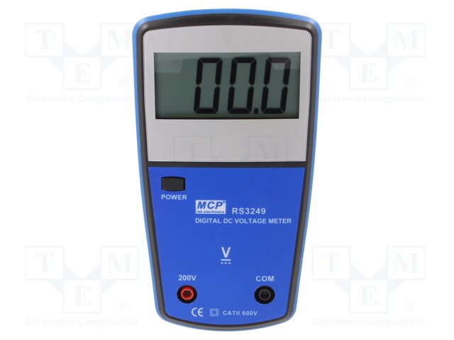 Voltmeter; LCD 3,5 digit; VDC: 100mV÷199.9V; 94x150x35mm; 0.5%