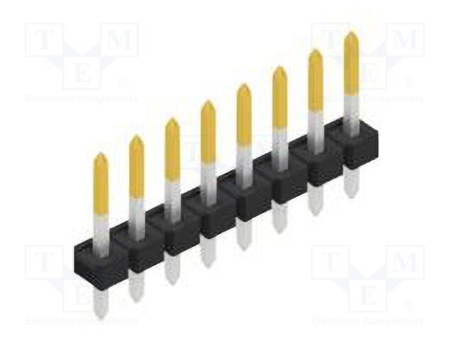 Connector: pin strips; pin header; male; PIN: 8; 2.54mm; THT; 1x8