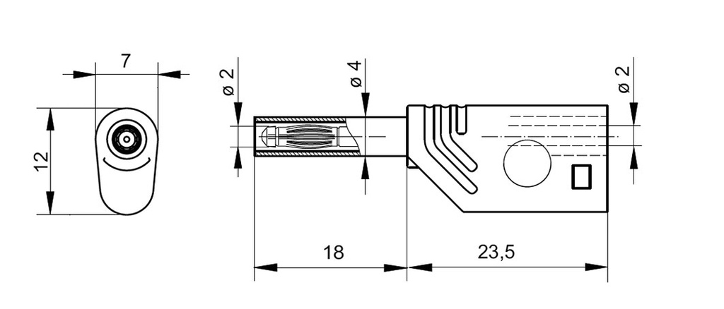 Connector: 2mm banana; plug; 10A; 1kV; brown; gold-plated; -15÷70°C