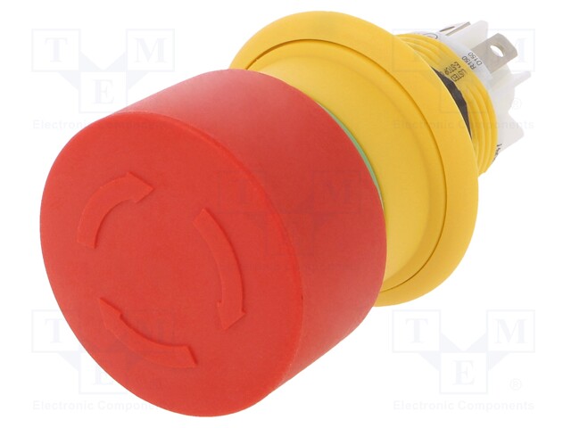 Switch: emergency stop; Stabl.pos: 2; NC; 16mm; red; none; Pos: 2