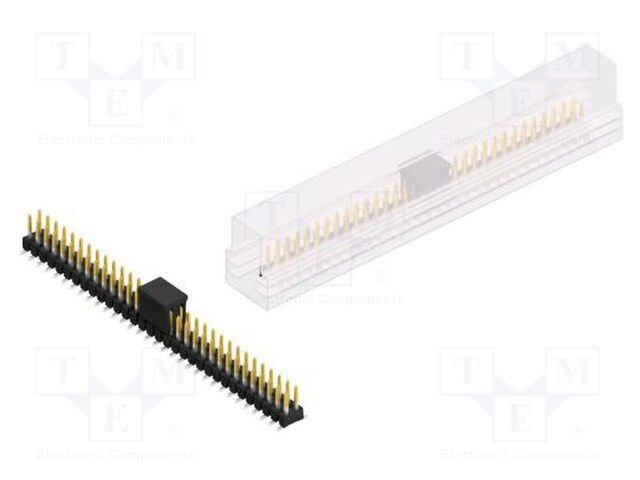 Connector: pin strips; pin header; male; PIN: 64; 2.54mm; SMT; 2x32