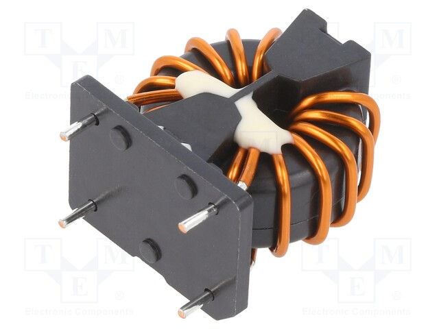 Inductor: wire with current compensation; THT; 600uH; 3.99mΩ