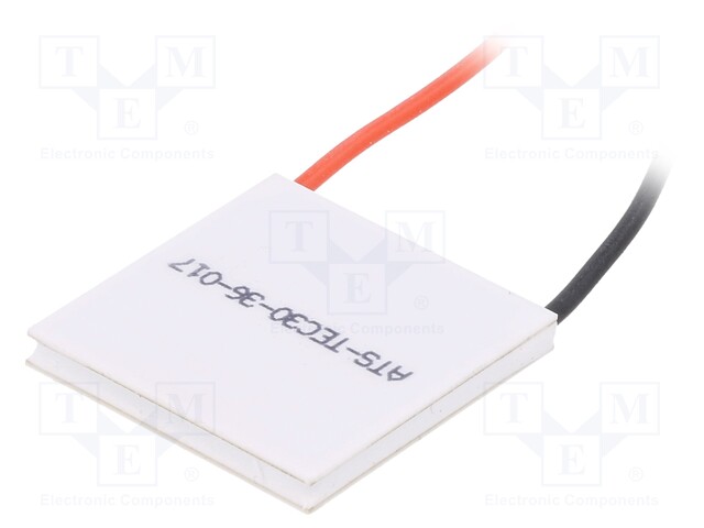 Module: Peltier; 15.4V; 3A; 30x30x3.6mm; 26.7W; Mat: ceramics; 20AWG