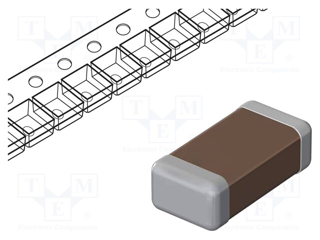 Capacitor: ceramic; MLCC; 10uF; 25V; X5R; ±10%; SMD; 1206; 180mm