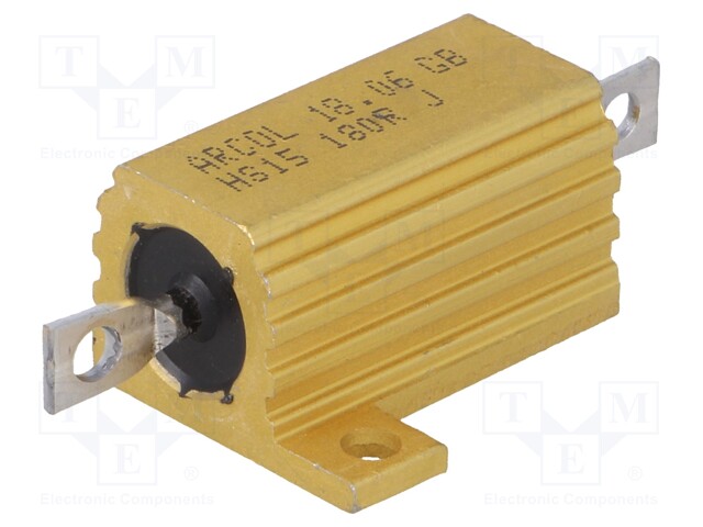 Resistor: wire-wound; with heatsink; screw; 180Ω; 15W; ±5%