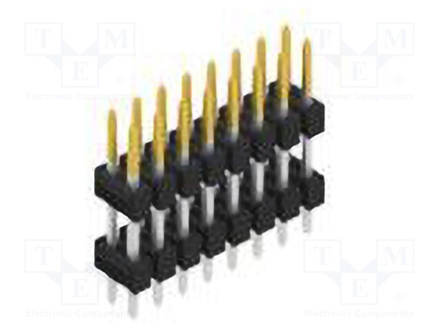 Connector: pin strips; pin header; male; PIN: 16; 2.54mm; THT; 2x8